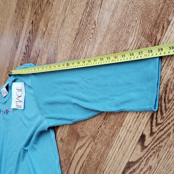 (2X) NWT Image Stretchy Floral Embroidered Collar Casual Shirt Comfortable Soft - Picture 7 of 9